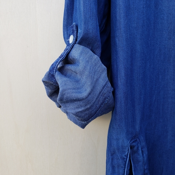 Soft Joie Long Sleeve Eugine Chambray Shirt Dress - XS - Picture 6 of 11